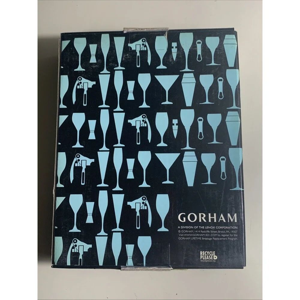 Gorham Classic 3pc rachet corkscrew set genuine leather tube case NIB